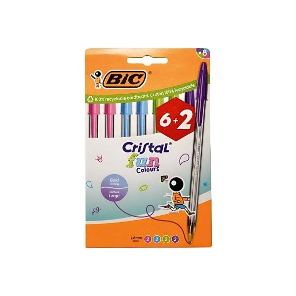 Pack 8 BolÃ­grafos Bic Cristal