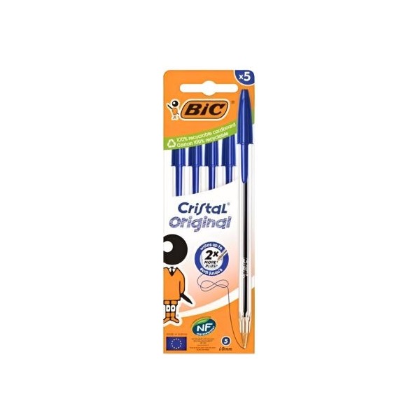 Pack 5 BolÃ­grafos BIC Cristal